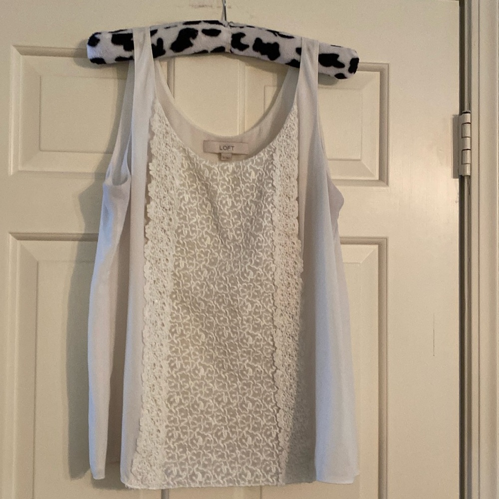 White sleeveless top from loft